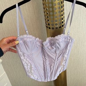Purple Corset Crop Top